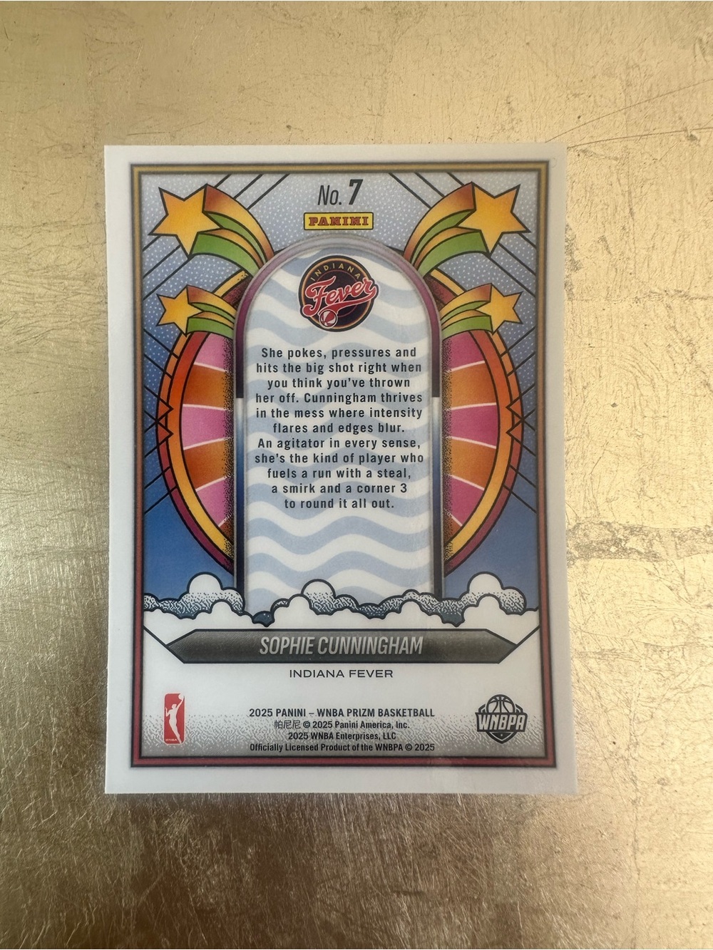 Panini Prizm 'Groovy' Sophie Cunningham Indiana Fever Card - Picture 2 of 2